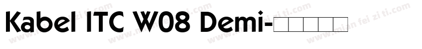 Kabel ITC W08 Demi字体转换
